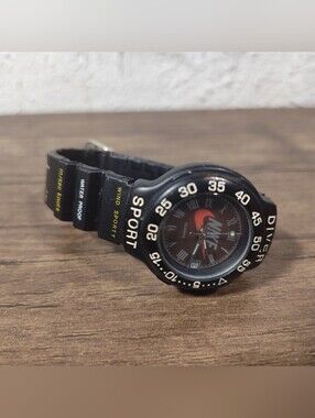 Rare  Nike Diver Sport Men's Watch Quartz Black  Dial 90's Vintage